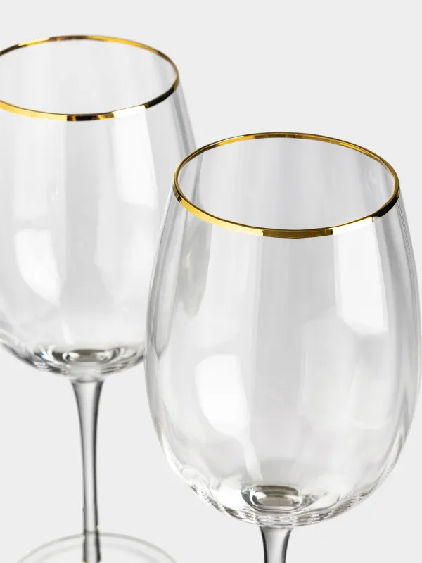 Drinking glass, 470 ml, 2 pcs, glass R, with golden edging, Filo R gold, image-3