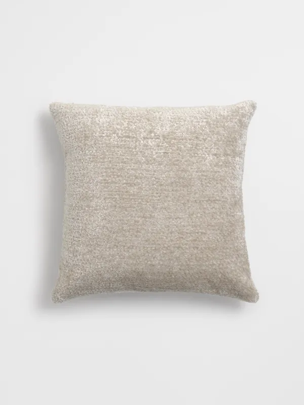 Decorative pillow, 45x45 cm, velvet, beige, Nordkap, image-0