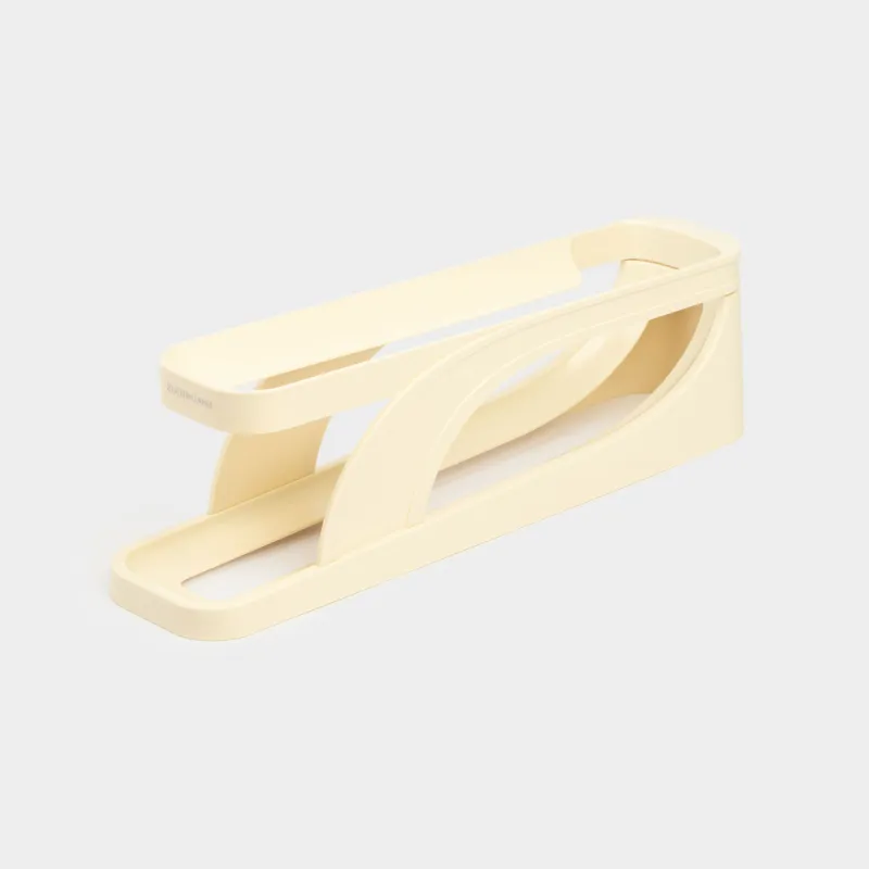 Egg organizer, 36x11 cm, for refrigerator, 2 levels, plastic, milky, Regular