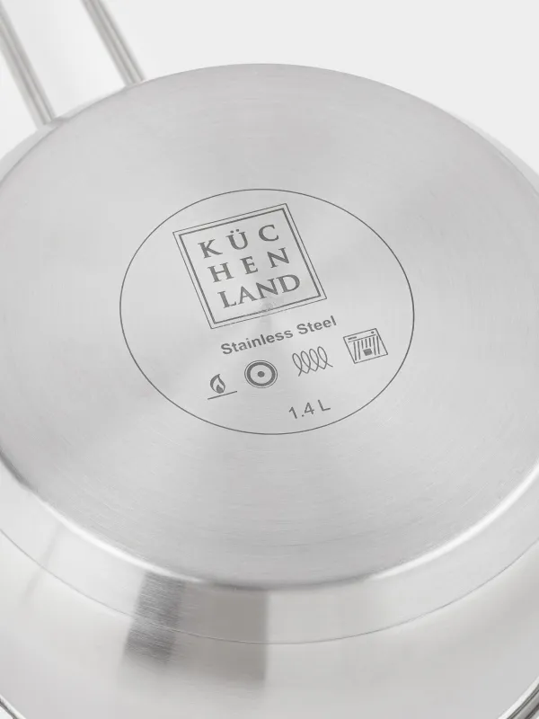 Saucepan, 16 cm, 1.4 l, with lid, steel / glass, Egoist lite, image-6