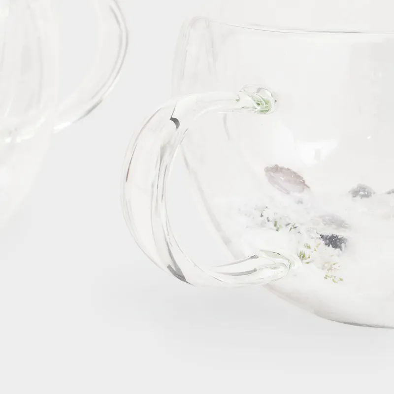 Mug, 280 ml, 2 pcs, B glass, with fir branches, cones and berries inside, Air decor, image-4