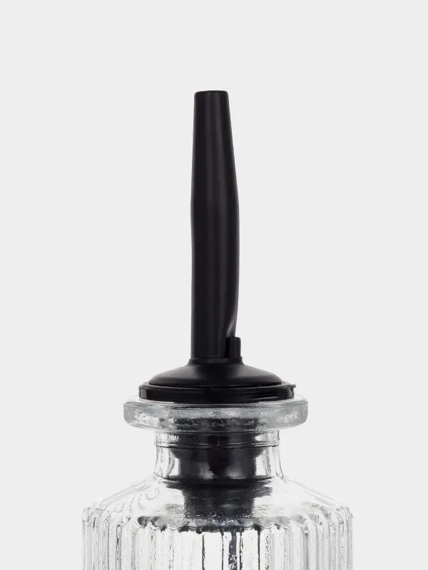 Oil or vinegar bottle, 160 ml, with dispenser, glass R / metal, Ribby, image-3