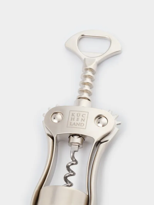 Lever corkscrew, 18 cm, metal, Easily, image-4