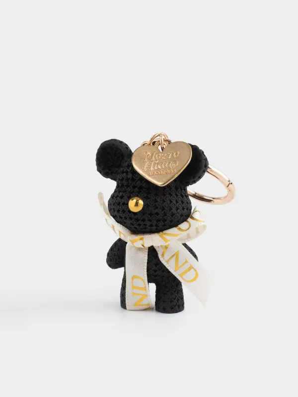 Keychain, 11 cm, plastic / metal, black, Bear, Bear, image-2