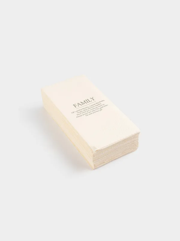 Paper napkins, 33x33 cm, 20 pcs, rectangular, white, Family, Course, image-1