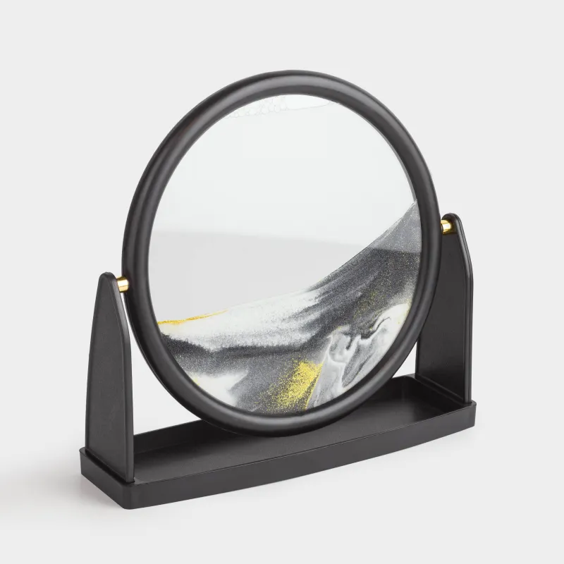 Sand painting, 25x24 cm, on a stand, glass / plastic, Sand time, image-2