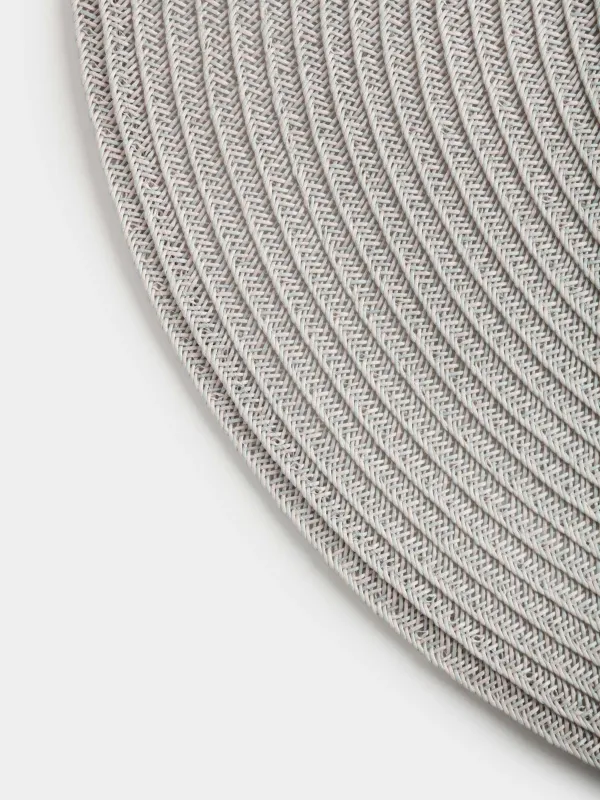 Placemat, 38 cm, polypropylene/PET, round, beige, Basic, image-3