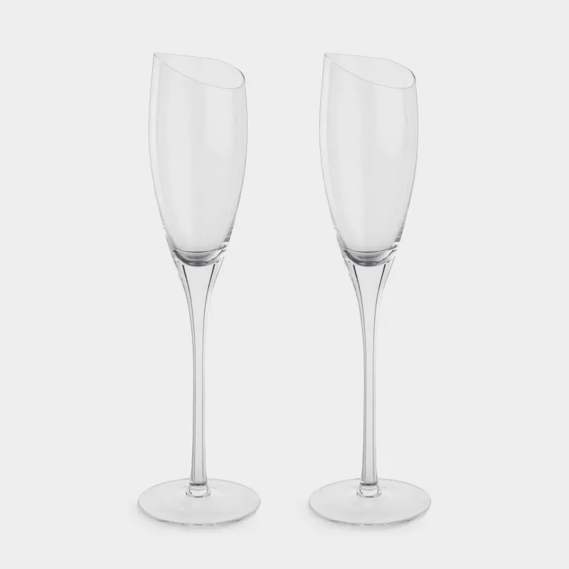 Drinking glass, 150 ml, 2 pcs, crystal glass, Charm L wavy