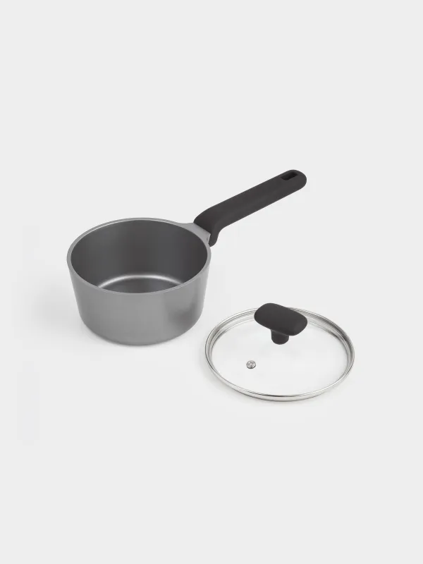 Saucepan, 16 cm, 1.5 l, with lid, coated, aluminum, grey-black, Mintali, image-7