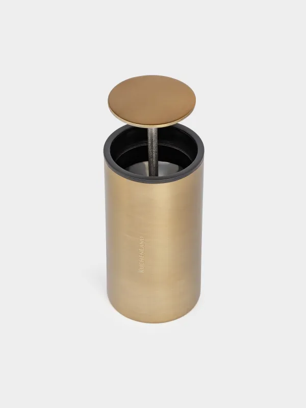 Toothpick container, 10 cm, steel, golden, Classic gold, image-2