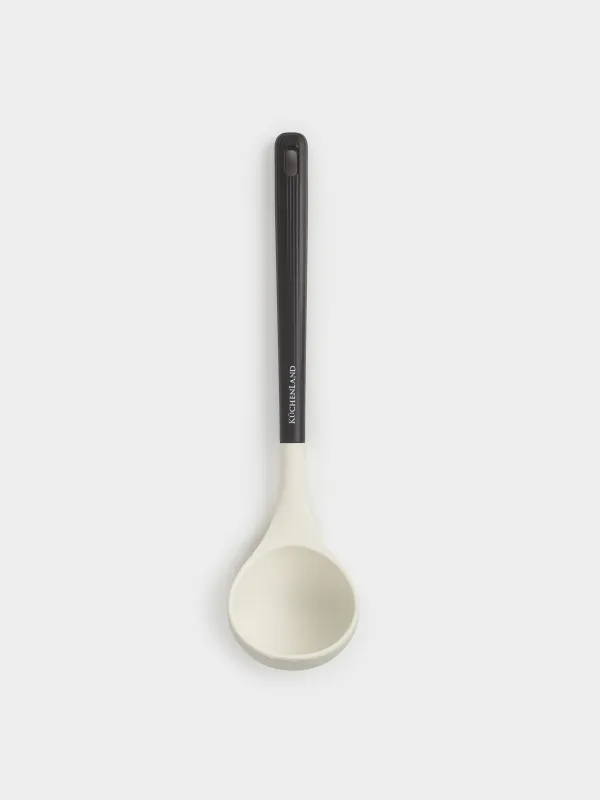 Ladle, 32 cm, silicone / plastic, beige-black, Service, image-0