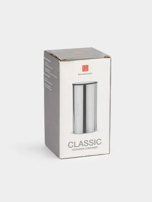 Toothpick container, 10 cm, steel, Classic, image-3