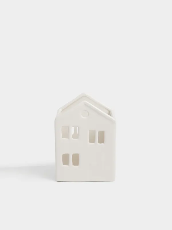 Kitchen accessories stand, 15 cm, ceramic, white, House, House shape, image-0