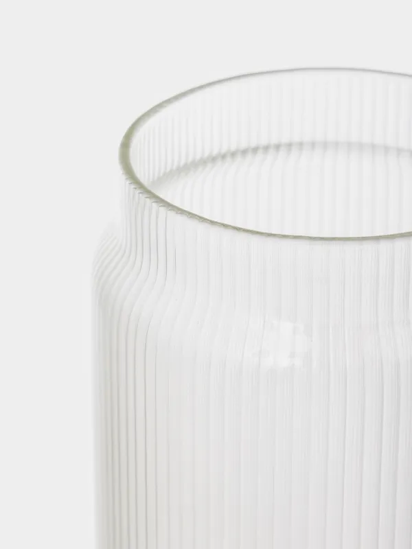 Bulk products jar, 1 l, glass R / wood, Ribby wood, image-3