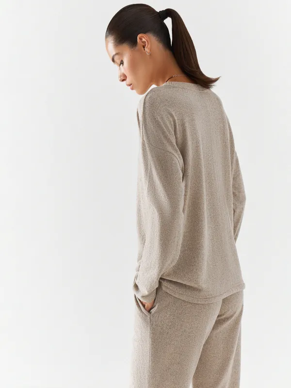 Women's suit, p. L, with trousers, polyester/spandex, beige, Bertha, image-4