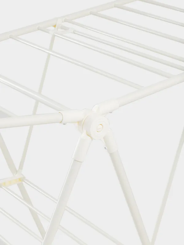 Floor-standing clothes dryer, 155x57 cm, folding, metal, beige, X-shape, Compact, image-1