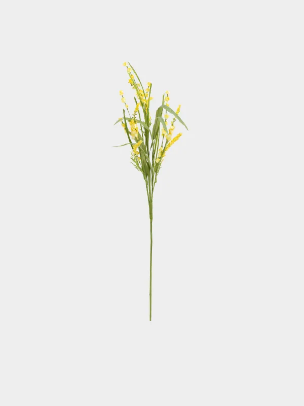 Decorative branch, 86 cm, plastic / polyester, Yellow lupine, Flower garden, image-0