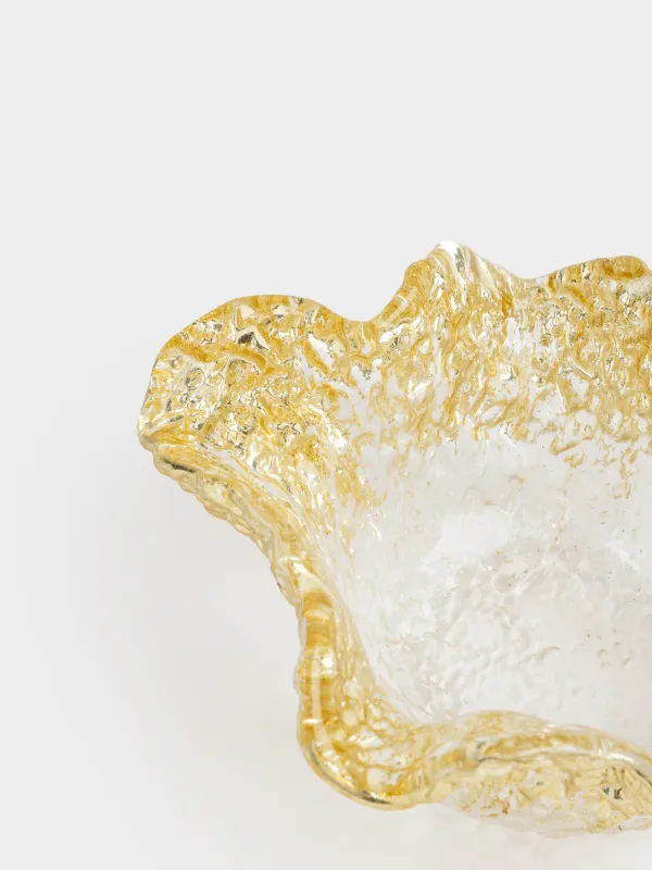 Deep dish, 17x8 cm, glass R, champagne, Wavy edges, Felsen, image-3