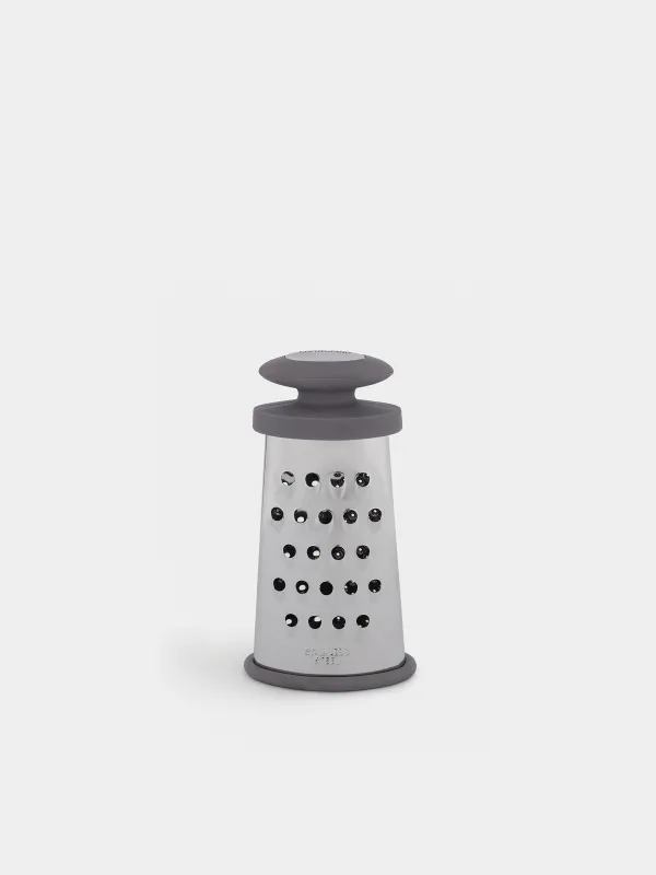 Grater, 15 cm, two-sided, steel / plastic, grey, Thin, image-1