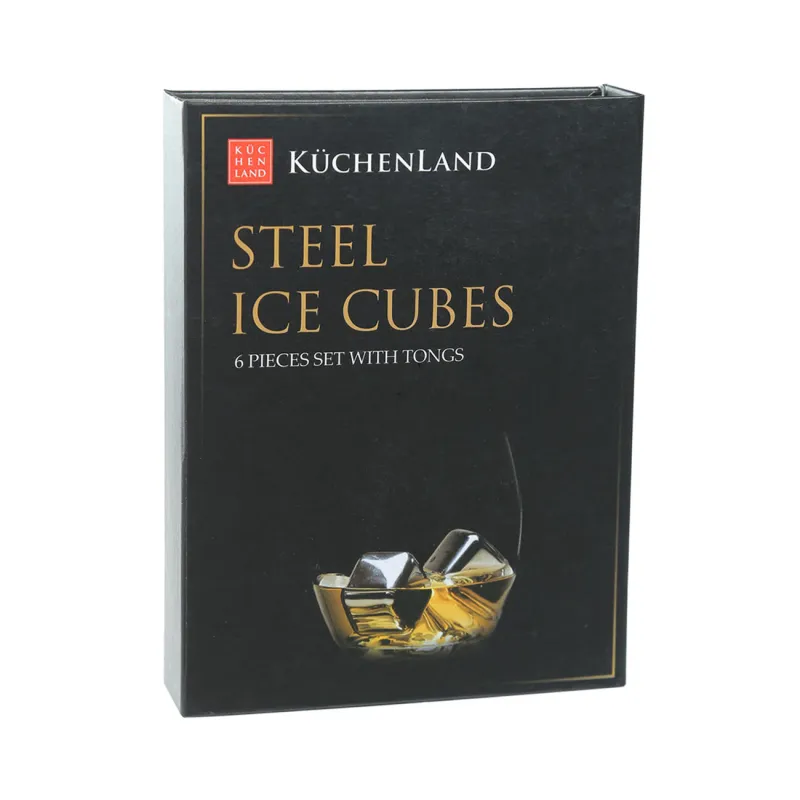 Set of cubes for cooling drinks, 8 pr, with tongs, steel, BAR, image-2