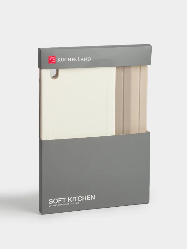 Cutting boards set, 3 pcs, plastic, rectangular, Soft kitchen, image-5
