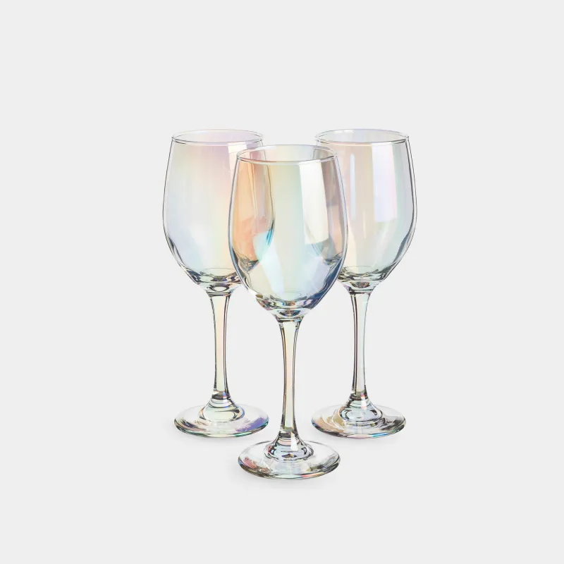 Red wine glass, 420 ml, 6 pcs, glass, mother of pearl, Floyd polar