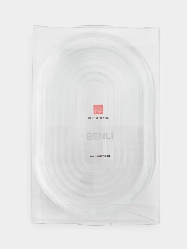 Soap dish, 13 cm, glass, oval, Benli, image-5