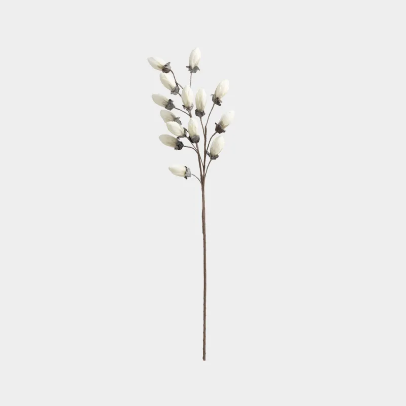 Decorative branch, 1 m, foam, White magnolia, Magnolia