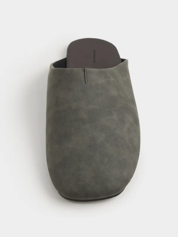 Men's home slippers, size 40-41, polyurethane/PVC, grey, Viderlen, image-3