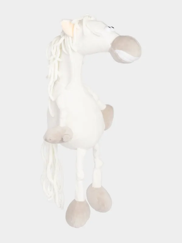 Toy, 45 cm, soft, polyester, white, Horse, Horse toy, image-1