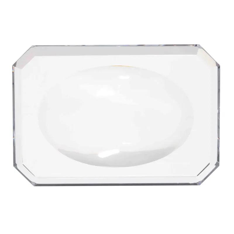 Soap dish, 12x8 cm, glass, rectangular, Facets, Shower Crystal Glance, image-2