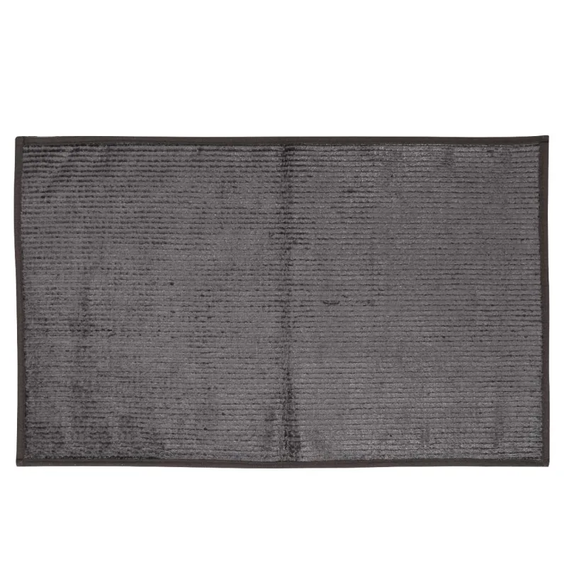 Mat, 50x80 cm, anti-slip, polyester, Dark grey, Fluffy, image-1
