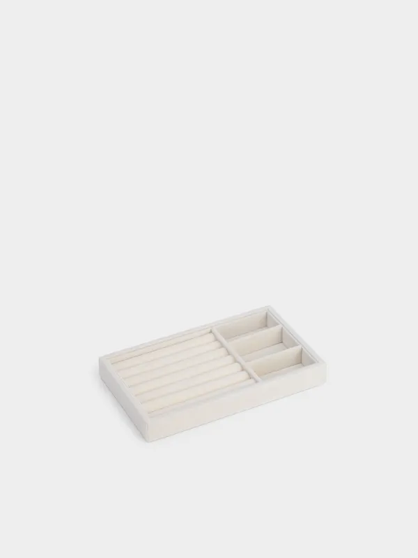 Jewelry storage organizer, 21x12 cm, MDF / velvet, beige, Ethics, image-2