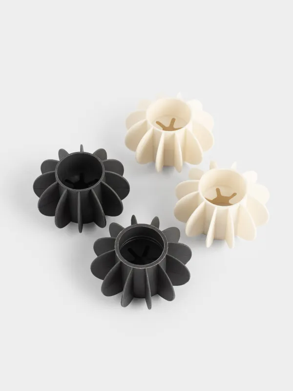 Washing ball, 6 cm, 4 pcs, rubber, white / grey, Wheel, Washing ball, image-3