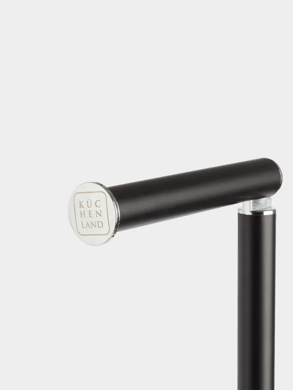 Toilet paper holder, 55 cm, floor-standing, steel, black, Total black, image-3