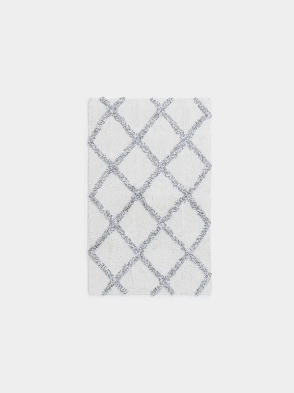 Mat, 50x80 cm, cotton, beige, Rhombus, Rhombic, image-0