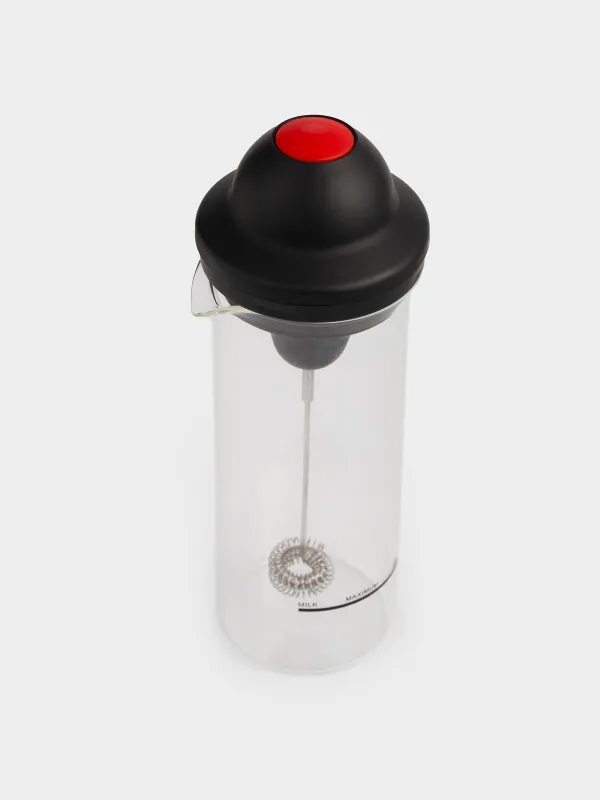 Milk frother, 450 ml, with capacity, glass B / plastic, Extra-light, image-1