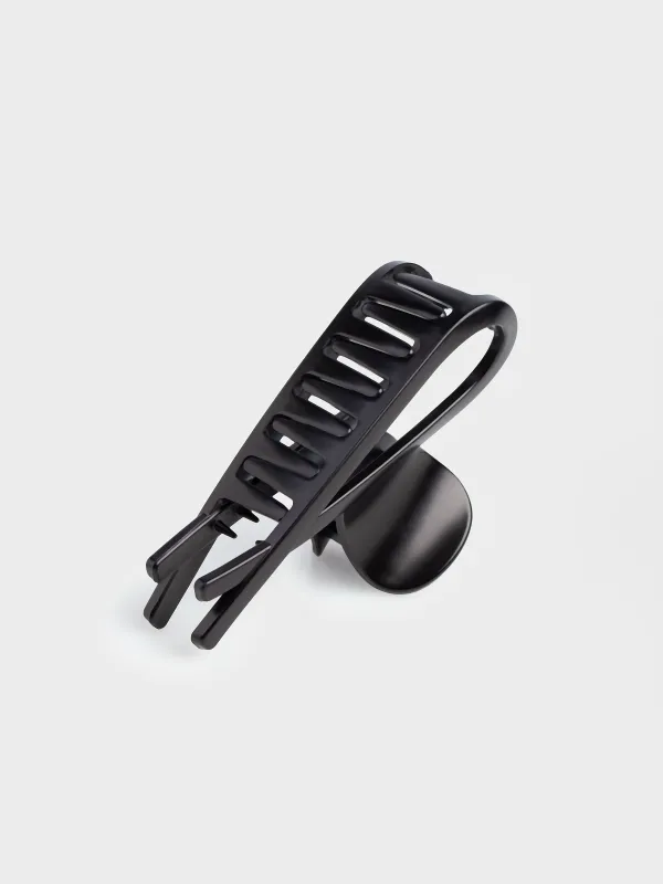 Hair clip, 11 cm, plastic, black, Crab, Hair basic, image-2