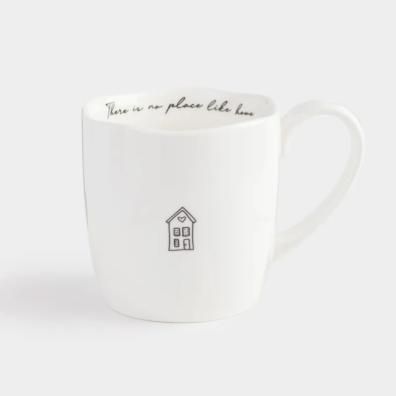 Mug, 350 ml, porcelain P, white, House, Amour, image-0