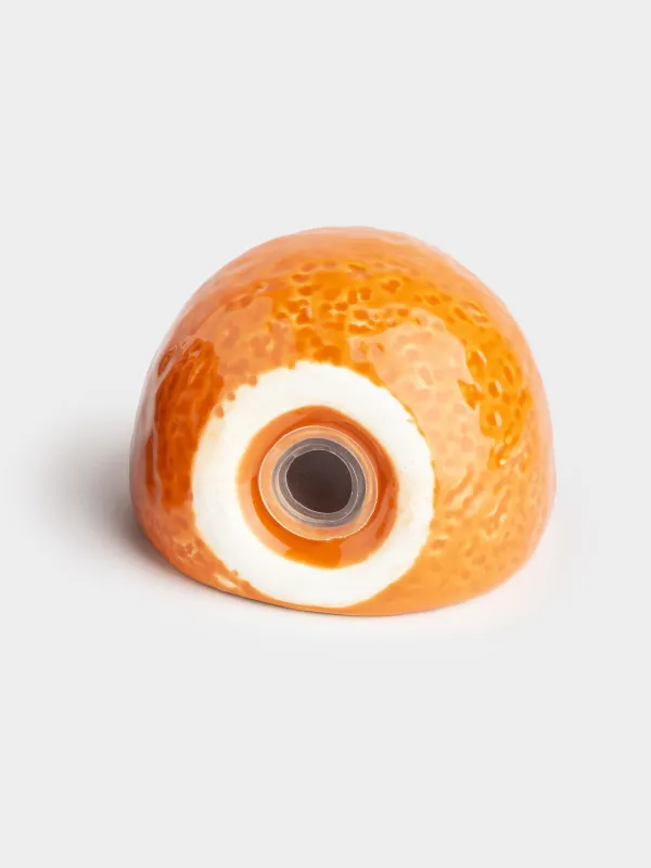 Salt or pepper container, 7 cm, ceramic, orange-gold, Orange, Fruit, image-3