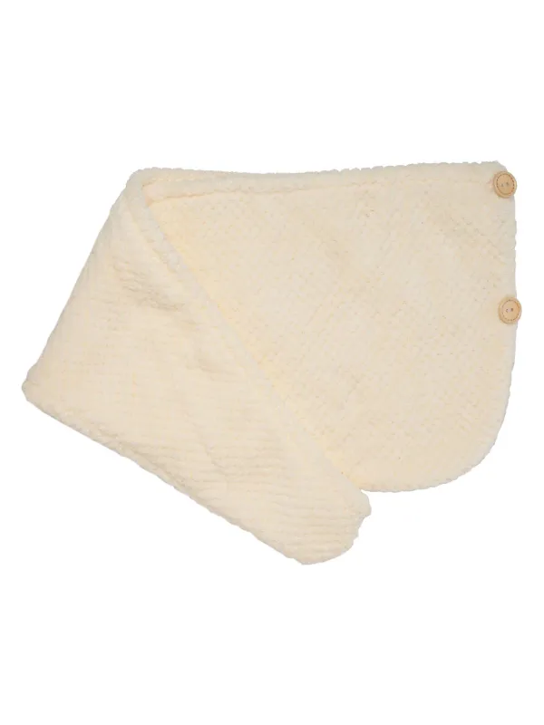 Turban towel for hair, 62x24 cm, microfiber, milk, Fiber spa, image-1