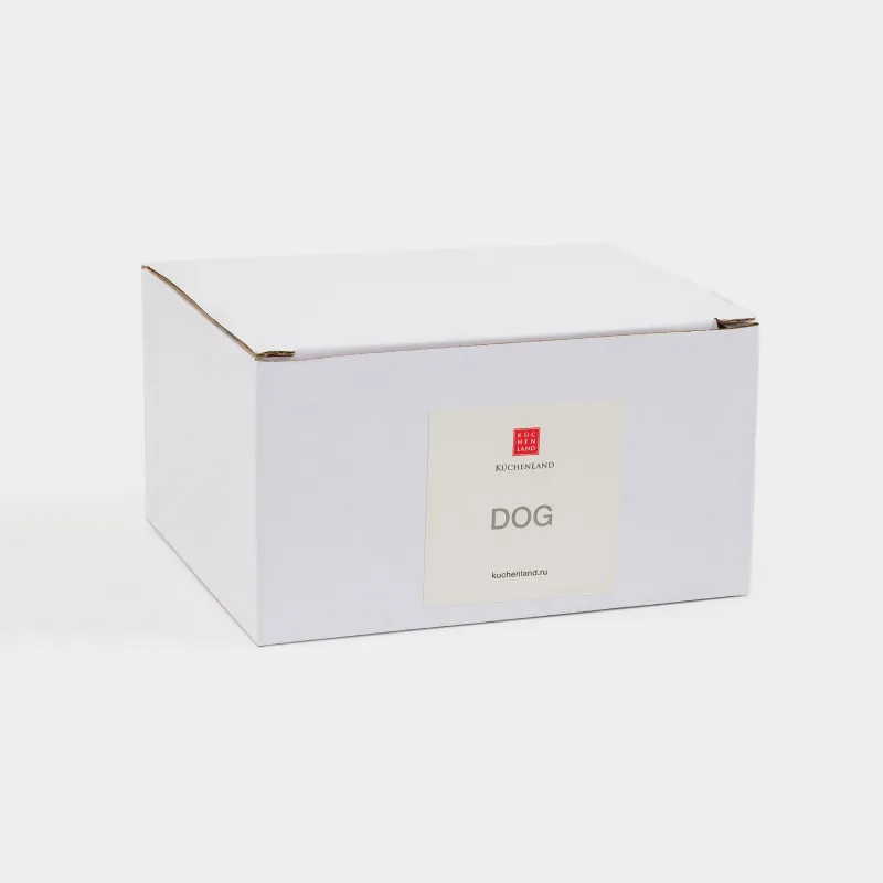 Jewelry holder, 8 cm, porcelain p, silver, dog, dog, image-3