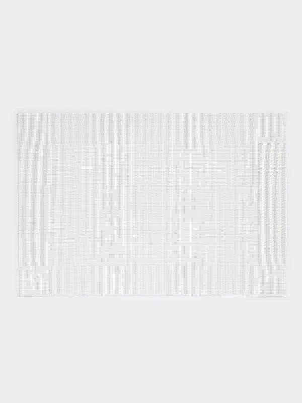 Placemat, 30x45 cm, 2 pcs, PVC / polyester, rectangular, milky, Mats, image-2