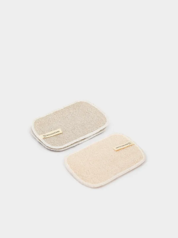 Dishcloth, 15x10 cm, 3 pcs, natural fiber, beige, Clean, image-3