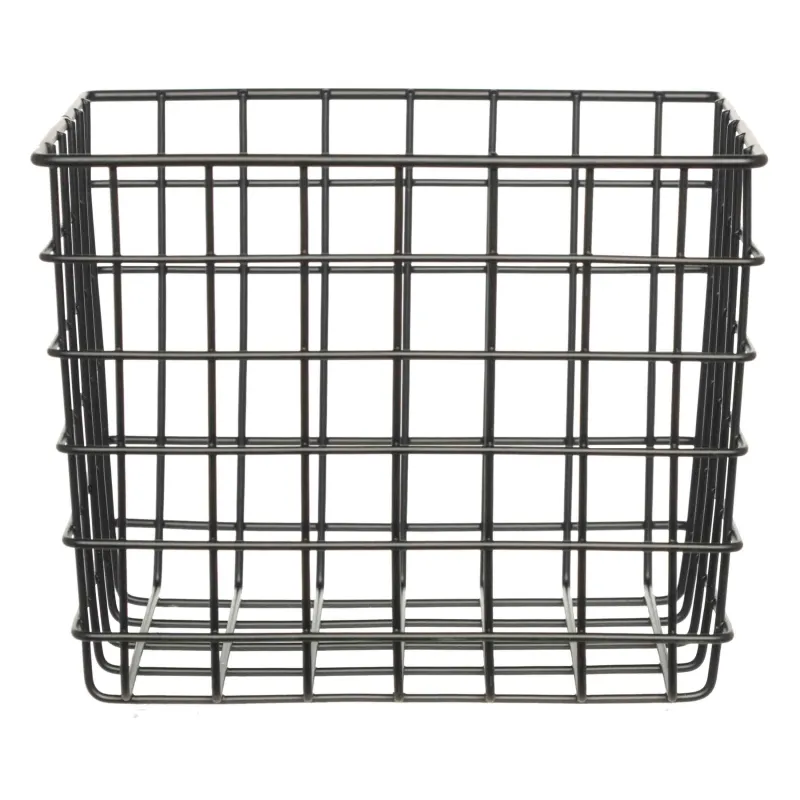 Storage basket, 16x13x13 cm, metal, rectangular, black, Twist black