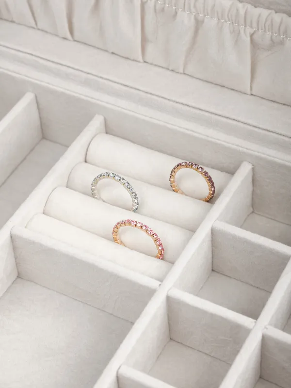 Jewelry box, 20x15 cm, with mirror, wood/PU leather, grey, Premiere one, image-5