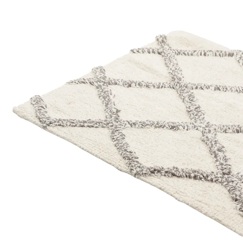 Mat, 50x80 cm, cotton, beige, Rhombus, Rhombic, image-2