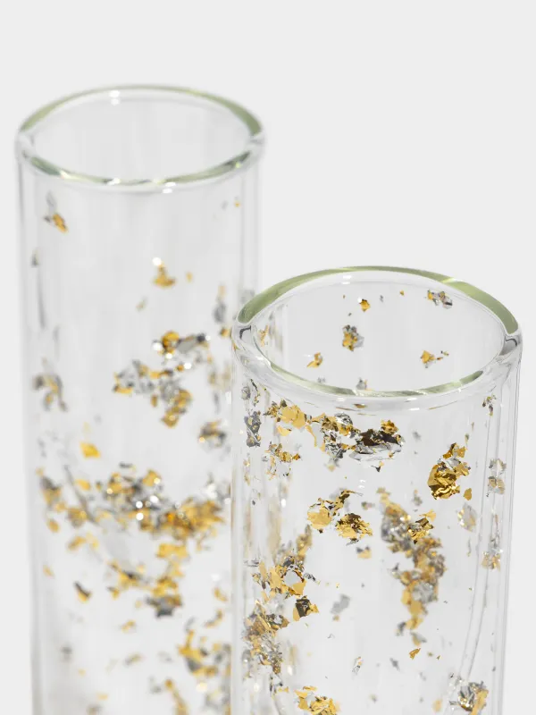 Drinking glass, 100 ml, 2 pcs, glass B, with foil inside, Air decor, image-3