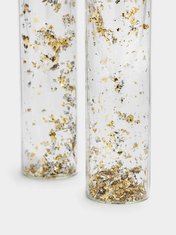 Drinking glass, 100 ml, 2 pcs, glass B, with foil inside, Air decor, image-3
