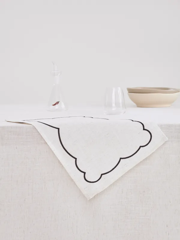 Placemat, 30x45 cm, polyester / linen, rectangular, beige, Vintage, Melange outline, image-6